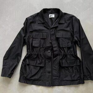 Pilgrim Surf + Supply, womens military jacket, black 100% cotton, S